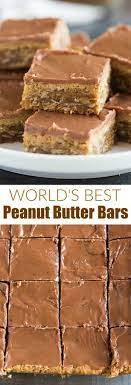 World S Best Peanut Butter Bars Recipe Peanut Butter Recipes Desserts Peanut Butter Bars