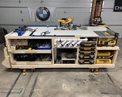Pdf Mobile Project Center Workbench Plans Dewalt Kreg Miter Saw Stand Table Saw Outfeed Router Table Planer Stand Dust Collect In 2020 Workbench Plans Workbench Plans Diy Workbench