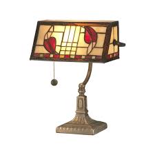Dale Tiffany 13 5 In Antique Brass Henderson Bankers Accent Lamp Ta11010 Lamp Bankers Lamp Accent Lamp