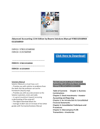 Check spelling or type a new query. Advanced Accounting 11th Edition By Beams Solutions Manual 9780132568968 0132568969 By Edward876523 Issuu