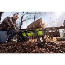 Firewood is what many of us burn in our fireplaces or. Ryobi 5 Ton 15 Amp Electric Log Splitter Ryac490 The Home Depot