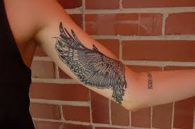 Angel wing tattoos 125 angel wing tattoos that are heavenly intended for measurements 800 x 1067. Superb Angel Wing Tattoos On Inner Bicep Inner Arm Tattoos Inside Of Arm Tattoo Inner Arm Tattoo