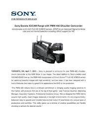 It consists of a set of base classes and a library of flexible and extensible megawidgets built on this foundation. Sony Boosts Xdcam Range With Pmw 400 Shoulder Camcorder