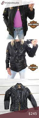 Harley Davidson Sms S Leather Zip Snap Frnt Jacket Unique Leather Jacket Purple Leather Jacket Harley Davidson Leather Jackets