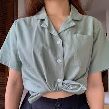 Find many great new & used options and get the best deals for sideout men's solid sage green polo/golf shirt collared size xl at the best online prices at ebay! Korean Button Down Collar Shirt Sage Green Women S Fashion Tops Other Tops On Carousell