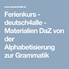Ferienkurs Deutsch4alle Materialien Daz Von Der Alphabetisierung Zur Grammatik Silben Lesen Silben Lesen