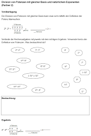 35 um mit potenzen zu rechnen (z.b. Partnerpuzzle Potenzregeln