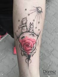 Little Prince And His Rose Geometric Tattoo Little Prince Tattoo Prince Tattoos