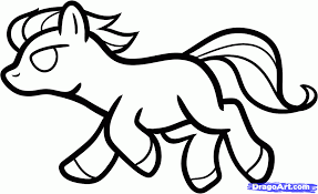 Pretty cartoon horse or pony drawing for beginners. Mustang Horse Drawing Easy Novocom Top