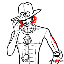 ↑ one piece anime — episode 3, morgan speaks about devil fruit users can breath fire and create tsunamis. How To Draw Portgas D Ace One Piece Sketchok Easy Drawing Guides