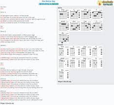 Further down, a photo booth, a million plastic bags and an old woman filling out a million baggage tags surrounded by his past, on a short white line he sits while cars pass either side, takes his time trying to remember one better day a while ago when. Chord One Better Day Madness Tab Song Lyric Sheet Guitar Ukulele Chords Vip