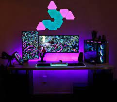 Dual Pc Setup Gaming Room Setup Pc Setup Video Game Room Design