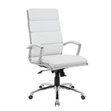 boss office products 27 in width big and tall white faux leather executive chair with adjustable height b9471 wt the home depot white office chair modern office chair office chair
