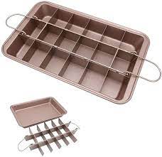 Craftsy.com | express your creativity! Amazon Com Brownie Pan Non Stick Brownie Baking Pan With Dividers Brownie Cutter Brownie Tray 18 Pre Slice Brownie Baking Tray Muffin And Cupcake Pan For Oven Baking Brownie Bites 12 X 8 X