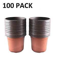 Spraypaint Black And Add Stamp Double As Favors 100 Pcs 4 33 Plastic Plants Nursery Pot Pots Seedlings F Ht Plastic Plants Plant Nursery Planting Flowers