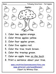 Free Following Directions Worksheet Provides Practice With Color And N Follow Directions Worksheet Following Directions Activities Kindergarten Math Worksheets