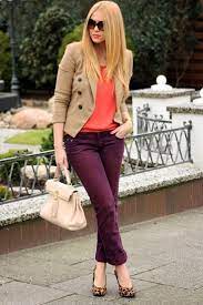 Pin De Silvia Tobar En Burgundy Outfits Vino Tinto Pantalon Color Vino Outfit Pantalon Vino Pantalones Vino