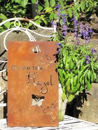 Edelrost Spruchschild Schmetterling Edelrost Haus Und Garten Edelrost Deko