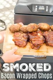 Bacon wrapped pork tenderloin is an all in one meal. Smoked Bacon Wrapped Pork Chops The Typical Mom