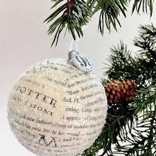 Harry Potter Ornament Harry Potter Book Pages Ornament Sorcerer S Stone Prisoner Harry Potter Christmas Tree Harry Potter Ornaments Harry Potter Christmas