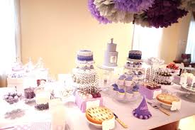 Birthday Cake Table Decoration With Candles Dessert Table Purple Ombre Party First Birthday Gourmaya Tumblr Com