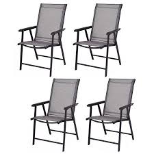 Goplus Set Of 4 Outdoor Patio Folding Chairs Camping Deck Garden Pool Beach W Armrest Outdoor Folding Chairs Outdoor Chairs Deck Dining