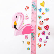 Details About Baby Height Growth Chart Ruler Children Room Decora 3d Movable Flamingohead New