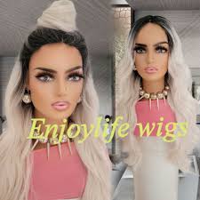 Platinum white non lace bodywave wig