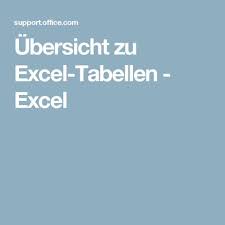 Ubersicht Zu Excel Tabellen Excel Excel Tabelle Erstellen Tabelle Excel Tipps