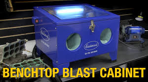 Sand blaster bench top sandblasting large volume sand blasters cabinet for steel grit, glass beads, walnut shells/various media compatible pressure blasting cabinet. Home Media Blasting Solution Remove Rust With Benchtop Blast Cabinet From Eastwood Youtube