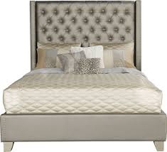 Full size headboard and foot board with ra. Sofia Vergara Paris Silver 3 Pc Upholstered Queen Bed Queen Upholstered Bed King Upholstered Bed Bedroom Sets Queen