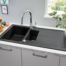 There's also a wide range of drawer widths available. Grohe K400 1 5 Bowl Composite Quartz Kitchen Sink With Drainer Granite Black 31642ap0