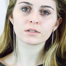 Long Diamond Earrings, Diamond Bar Earrings, Pave Diamond Earrings, Diamond  Stick Earrings, Minimalist Jewelry, Glamorous Earrings for Party