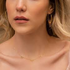 Dainty Letter Necklace With Heart, Sterling Silver Letter Necklace, Large  Initial Letter Necklace, Christmas Gift for Women