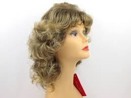 WOMEN MEDIUM SHOULDER LENGTH CURLY WAVY LAYERED SHAG STYLE WIG W/ BANGS  MARLA