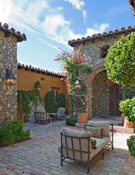 Mediterranean Hacienda With Court Yards Design Ideas Pictures Remodel And Decor Courtyard Gardens Design Patio Patio Landscaping