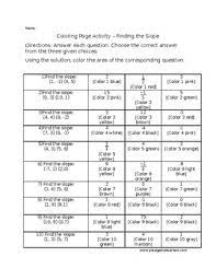 Adult coloring pages pdf free; Finding The Slope Coloring Page By Prealgebrateachers Tpt