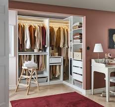 If you prefer to admire what you own, consider an open wardrobe. Pax Corner Wardrobe White Ikea