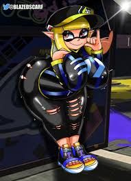 Rule 34 - Ass Big Ass Big Balls Big Breasts Blazedscarf Blowjob Gesture  Breasts Huge Ass Huge Breasts Inkling Inkling Girl Inkling Squid Nipples  Nipples Covered Original Character Splatoon Splatoon (series) Splatoon