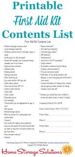 First Aid Kit Contents List What You Really Need