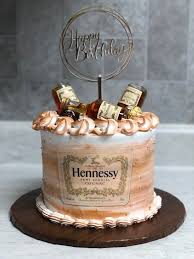 Birthday Cake Liquor Bottle With Name Hennessy Cake In 2020 Cake Bottle Cake Birthday Cake Pictures