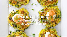 Potato Latkes with Smoked Salmon & Crème Fraîche | Rösti Recipe ...