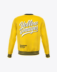 Download Sweatshirt Mockup Back View In Apparel Mockups On Yellow Images Object Mockups