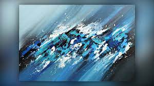 You can use the palette knife to create thin, usually broken lines which can look very natural in a painting. Abstract Acrylic Painting Easy Palette Knife Techniques Demo 041 Youtube