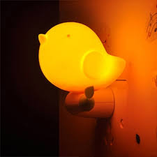Bright Light Plug In Little Bird Kids Mini Night Light In Blue Yellow Pink Orange Beautifulhalo Com
