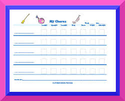 Chore Charts Huge Variety Of Chore Charts To Download For