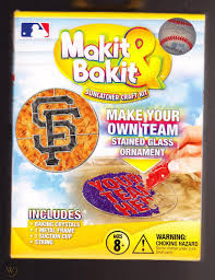 Think about real stained glass—it's a bunch of pieces of glass that are soldered together. 3 Lot Do It Yourself Makit Bakit San Francisco Giants Stain Glass Ornament Kits 1862257101