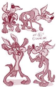 Wile E Coyote Gone Feral Cartoon Art Looney Tunes Characters Looney Tunes Cartoons