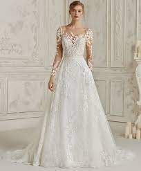 Dress Of The Week Pronovias A Romantic A Line Lace Wedding Dress With Tattoo Effect Long Slee Wedding Dress Long Sleeve A Line Wedding Dress Bridal Dresses