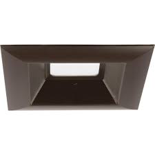 Reflector trim maximizes the light output of a fixture. Progress Lighting Retrofit Square Collection 6 In Antique Bronze Integrated Led Recessed Trim P8171 20 30k The Home Depot